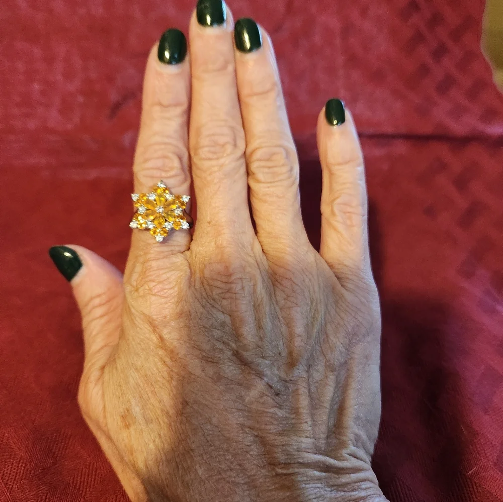 SS gemstone ring Size 7 - Picture 4 of 4
